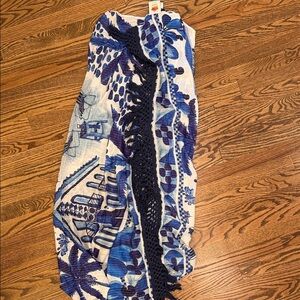 Farm Rio Blue Sarong Cover Up One Size